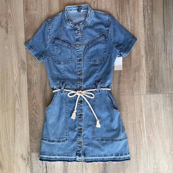 Kut from the Kloth | Dresses | Kut From The Kloth Blue Denim Mini Dress  Size Small | Poshmark